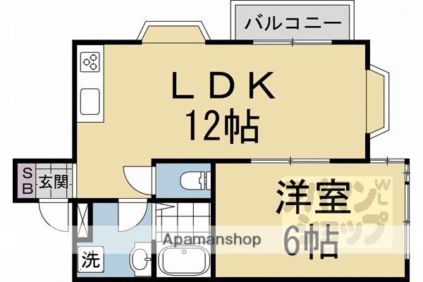 エスペランザ西京極(1LDK/3階)の間取り写真