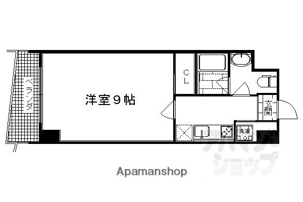 畔勝町マンション(1K/5階)の間取り写真