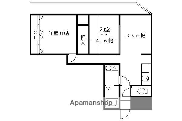 メゾンTMI(2DK/4階)の間取り写真
