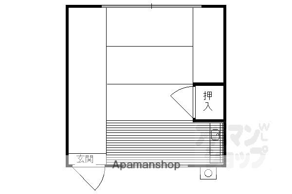 平和荘(1K/2階)の間取り写真