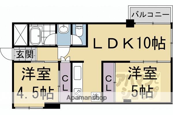 シーズン嵐山(2LDK/7階)の間取り写真