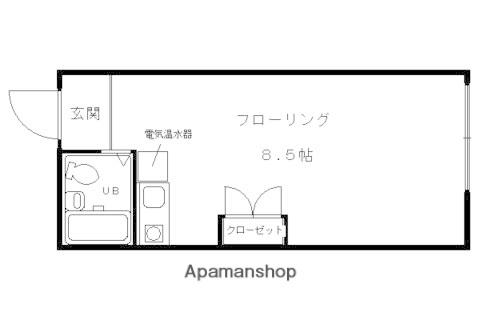 S DEDE ONE 旧嵯峨スチューデントハウ(ワンルーム/2階)の間取り写真