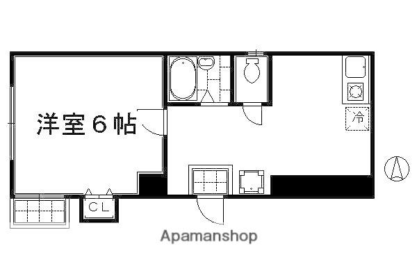 グレイス二条(1K/2階)の間取り写真