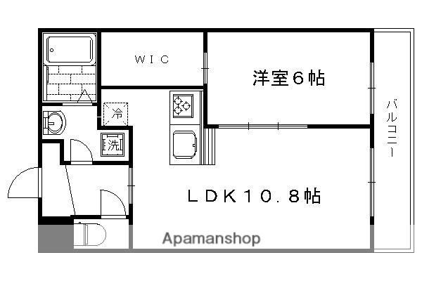 音戸山町マンション(1LDK/1階)の間取り写真