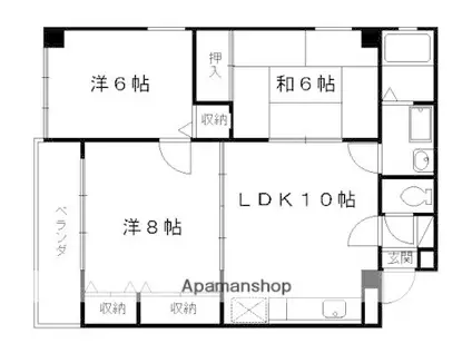 ラビリント川島(3LDK/4階)の間取り写真