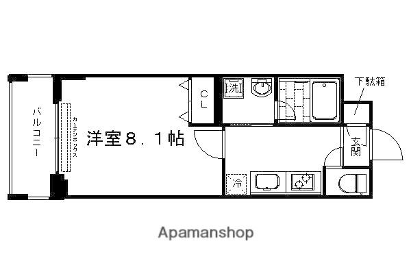 ベラジオ京都西院ウエストシティ(1K/4階)の間取り写真