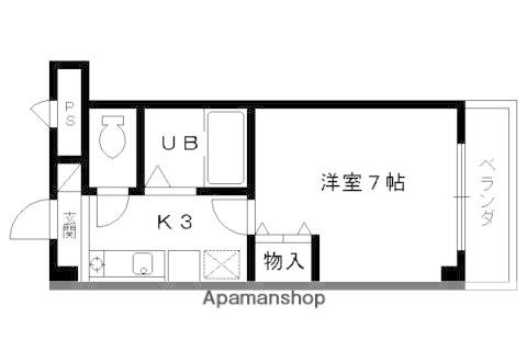 コモド清水(1K/3階)の間取り写真