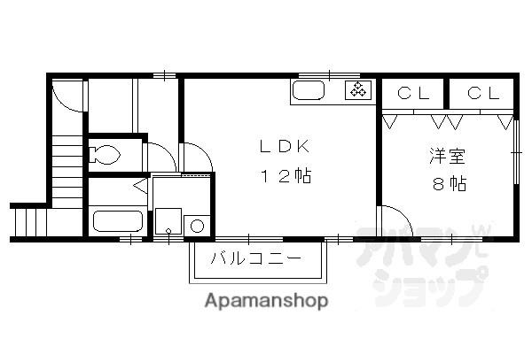 山陰本線 嵯峨嵐山駅 徒歩11分 2階建 築16年(1LDK)の間取り写真