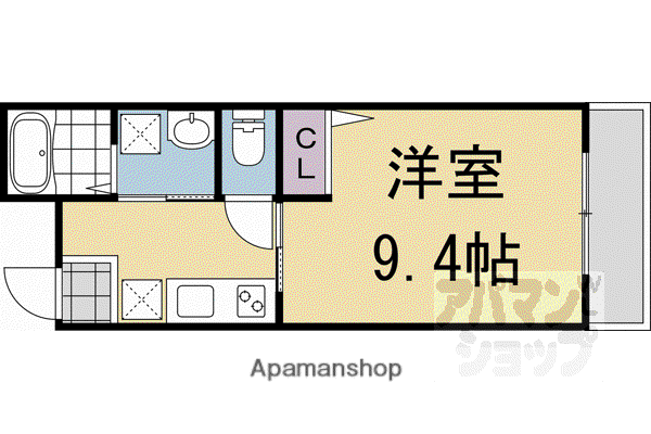 MESA VERDE 桂(1K/1階)の間取り写真