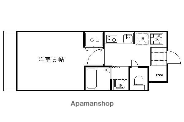 ジョバニ フォーリエ(1K/1階)の間取り写真