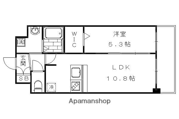 プレデコート西京極(1LDK/3階)の間取り写真