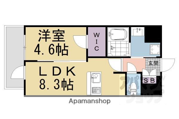DAIWA GRACE MAISON 京都西七条(1LDK/5階)の間取り写真