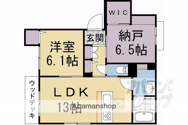 シャーメゾン 豊(1SLDK/1階)の間取り写真