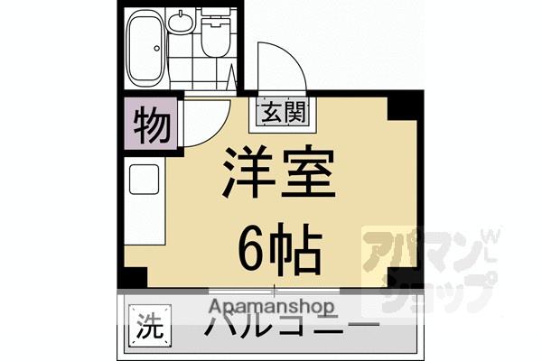 オータム五十嵐(ワンルーム/4階)の間取り写真