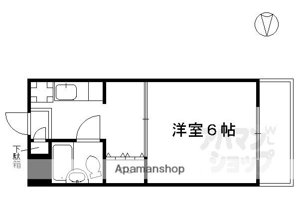 神泉苑マンション(1K/3階)の間取り写真