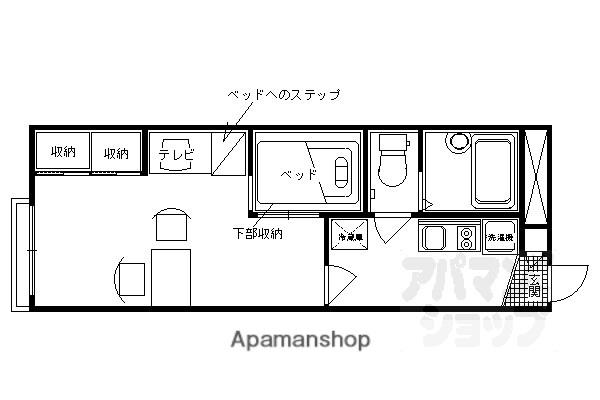 レオパレスメゾンドールほのか(1K/1階)の間取り写真