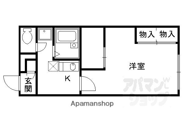 レオパレスアルモニ1番館(1K/3階)の間取り写真