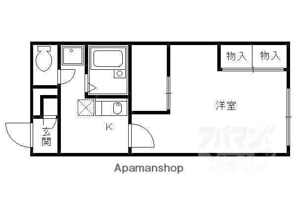 レオパレスアルモニ2番館(1K/2階)の間取り写真