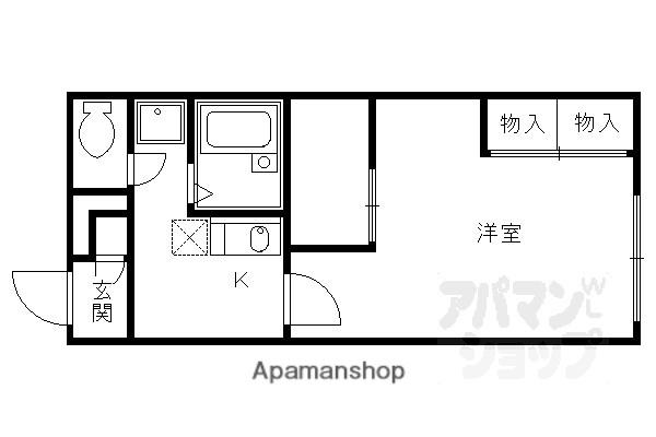 レオパレスアルモニ2番館(1K/3階)の間取り写真