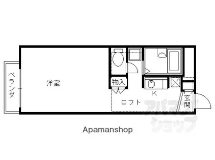 レオパレス千石(1K/2階)の間取り写真