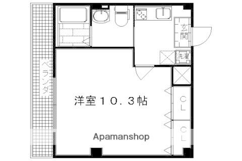 フラッティ円町北(1K/7階)の間取り写真