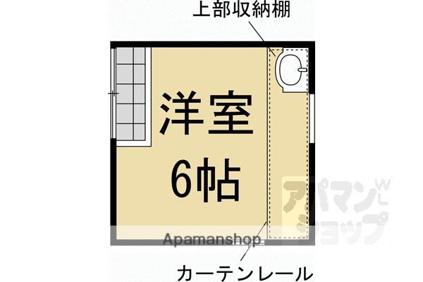 京都市東西線 太秦天神川駅 徒歩12分 2階建 築8年(ワンルーム/1階)の間取り写真