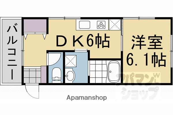 スパイラルII(1DK/3階)の間取り写真