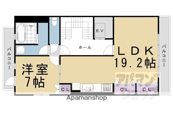 栄幸堂ビル(1LDK/3階)の間取り写真