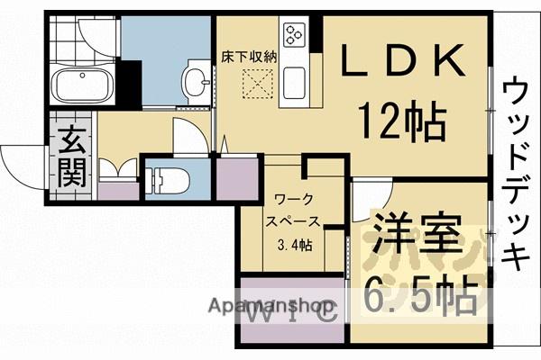 グランコート北浦(1LDK/1階)の間取り写真