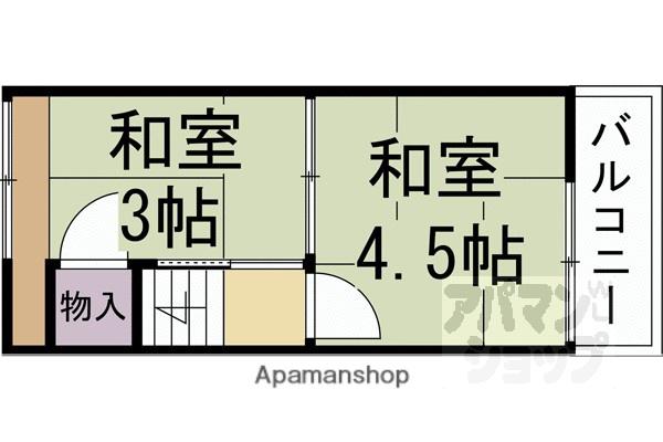 嵯峨天龍寺椎野町(2K)の間取り写真
