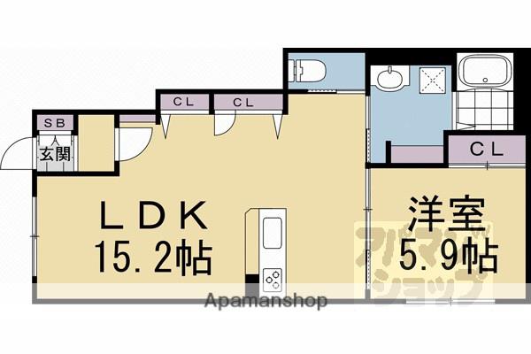 アフィットココレ(1LDK/1階)の間取り写真
