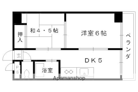 ハイツグロース(2DK/2階)の間取り写真