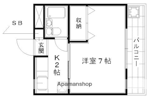 リバティベル(1K/1階)の間取り写真