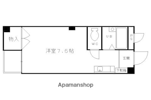 ペンギンハウス(1K/2階)の間取り写真
