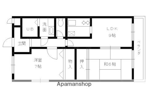 エントリート木村(2LDK/4階)の間取り写真