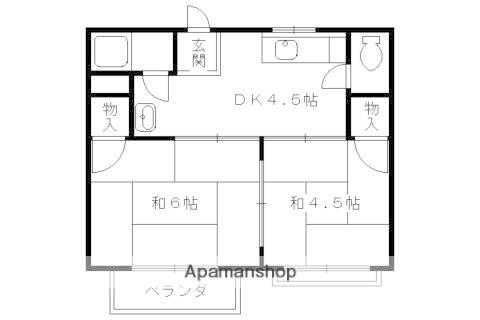 ヤシキレジデンス(1DK/1階)の間取り写真