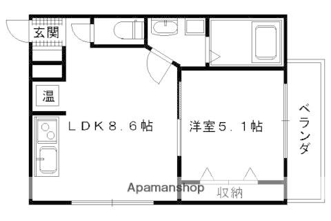 エスペランス中井2(1LDK/3階)の間取り写真