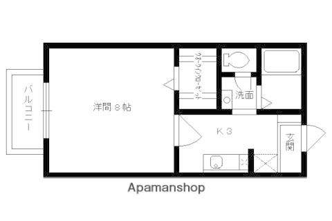メゾン桂(1K/1階)の間取り写真