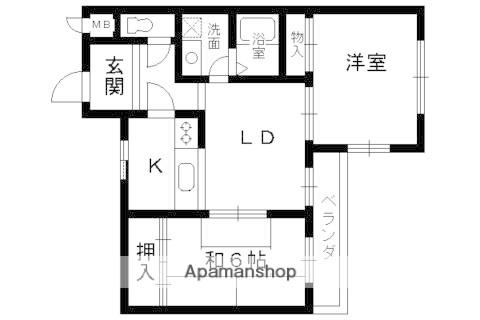 ファーストカタヤマ(2DK/2階)の間取り写真