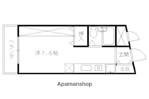 プレジールマンション(1K/2階)の間取り写真