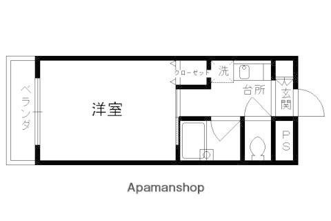 KS COURT(1K/3階)の間取り写真