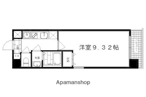パルティール西院(1K/2階)の間取り写真