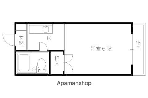 鳴滝ハウス(1K/2階)の間取り写真