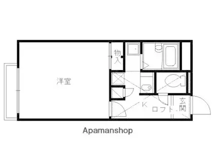 レオパレス洛西(1K/2階)の間取り写真