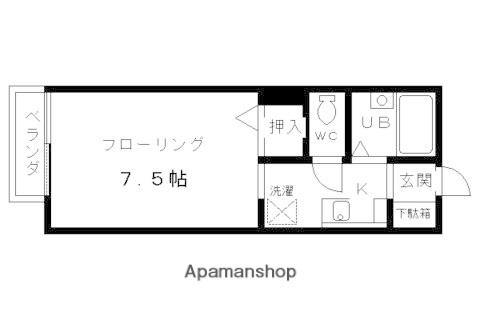 PARTIR(1K/2階)の間取り写真