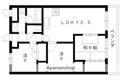 SUN・BIRD 桂(3LDK/6階)の間取り写真