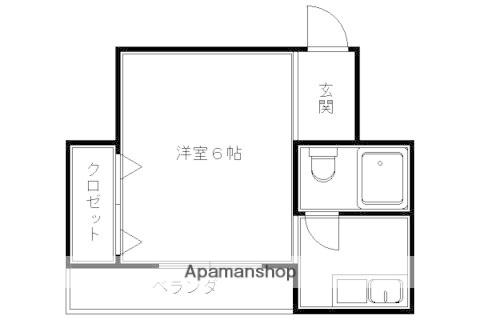メゾンテンボス(1K/2階)の間取り写真