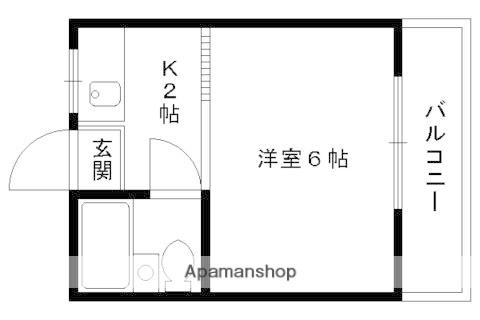 上桂グリーンハイツ(1K/2階)の間取り写真