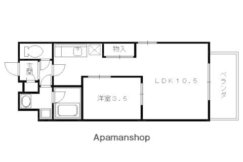 UNI ETERNA 京都壬生(1LDK/4階)の間取り写真