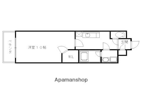 UNI ETERNA 京都壬生(1K/2階)の間取り写真